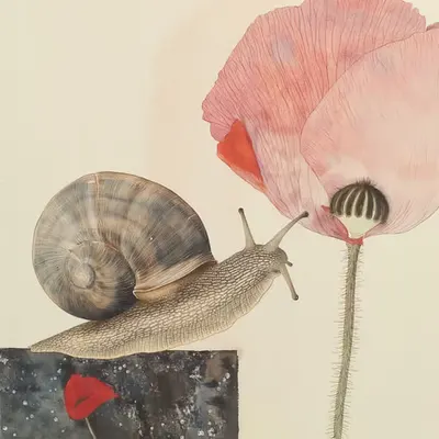 escargot with poppy