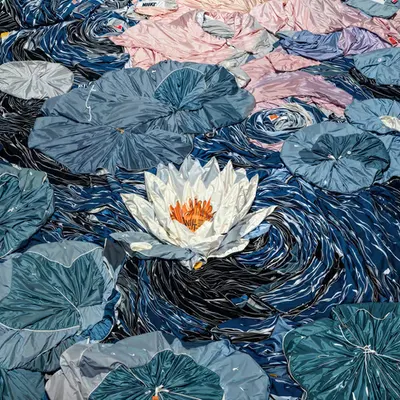 Sunset Skims Nylon Ripples