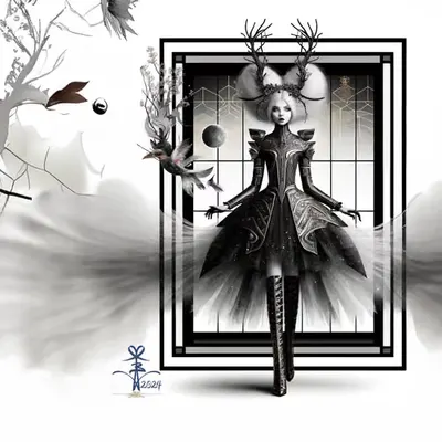 Ethereal Portrait: Serene Cosmos