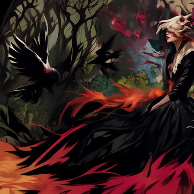 Masked Flames: Whispers of the Forest