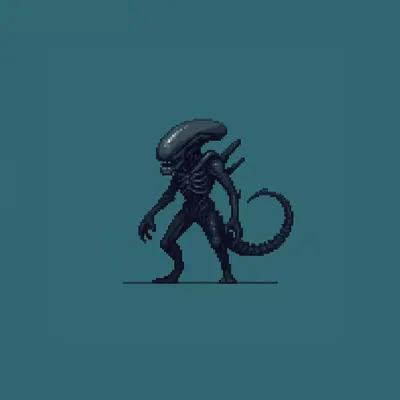 pixel alien