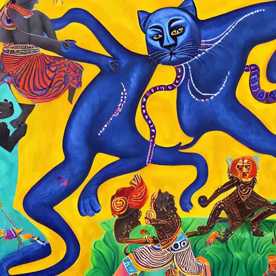 Cosmic Cat Dances Through Dreams