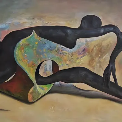 Bronze Kiss in Interstice
