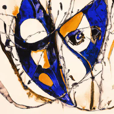 Hidden in the mask.