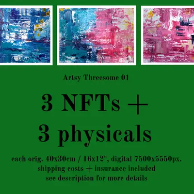 Artsy Threesome 01 (+3 NFTs +3 Physicals)