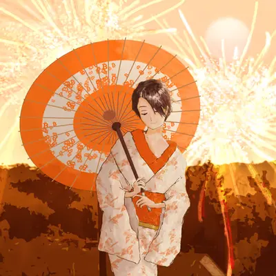 kimono day and hanabi