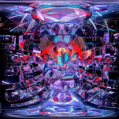 Transmit: 360 // Dual Scene // Physical Glass Sculpture