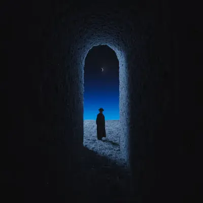 silhouette of man