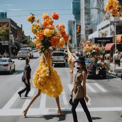 The Flowers, The Giraffe and The City