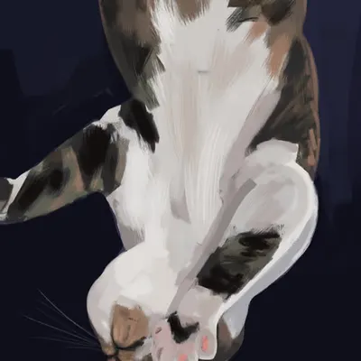 One more painting of my cat Šeškutis