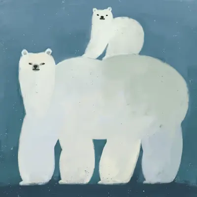 a Polar Bear Family