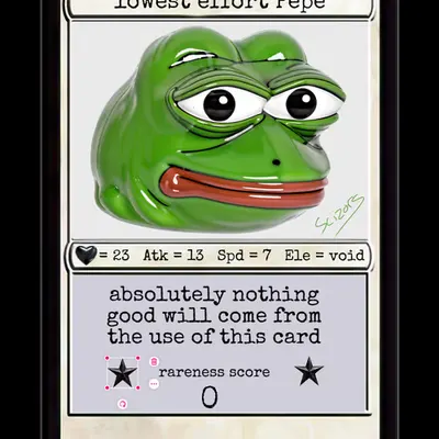 lowest effort Pepe w.i.p.