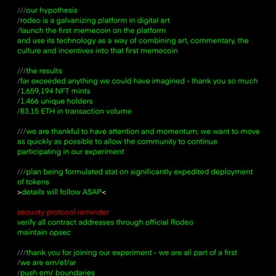 XXPERIMENT #001  <Message 001>