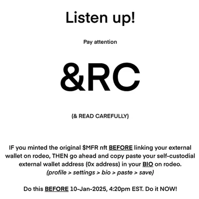 Important Announcement