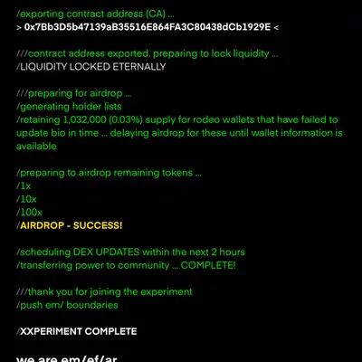 XXPERIMENT #001 <Final Message>