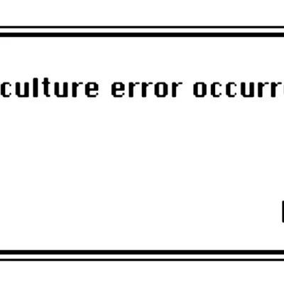 Sorry, a culture error occurred.