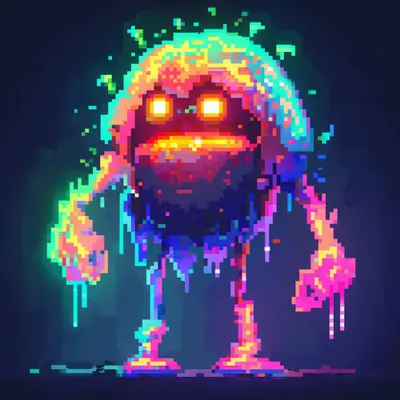 Neon Lamp Monsters on Base #1