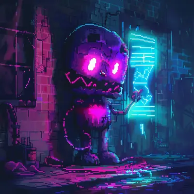 Neon Lamp Monsters on Base #10