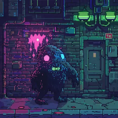 Neon Lamp Monsters on Base #12