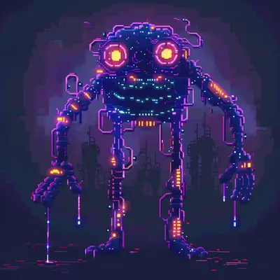 Neon Lamp Monsters on Base #14