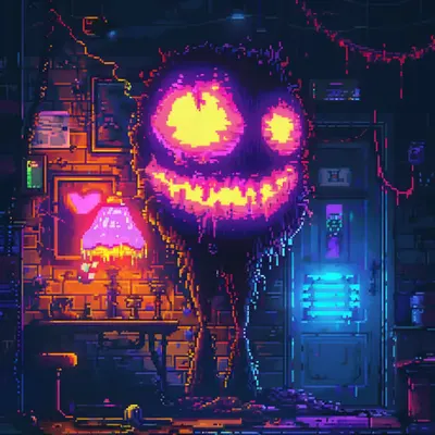 Neon Lamp Monsters on Base #16
