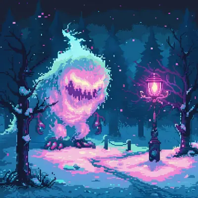 Neon Lamp Monsters on Base #17