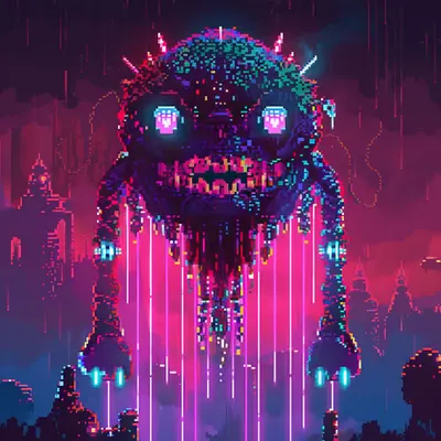 Neon Lamp Monsters on Base #19