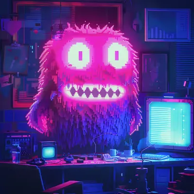 Neon Lamp Monsters on Base #20
