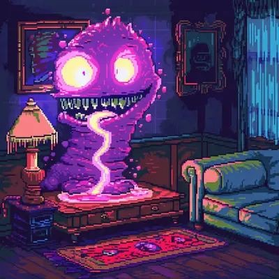 Neon Lamp Monsters on Base #22