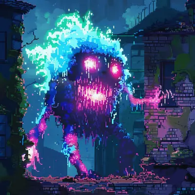 Neon Lamp Monsters on Base #26