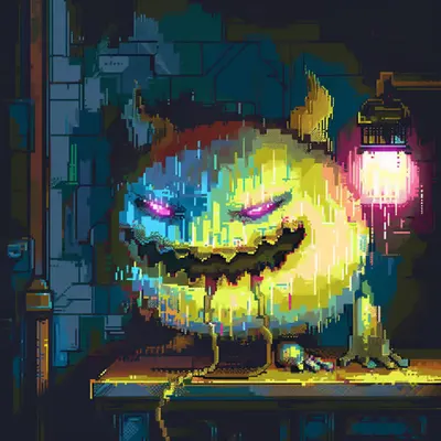 Neon Lamp Monsters on Base #29