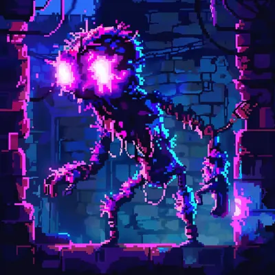 Neon Lamp Monsters on Base #3