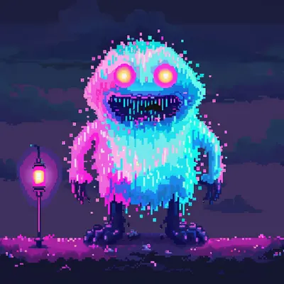 Neon Lamp Monsters on Base #33