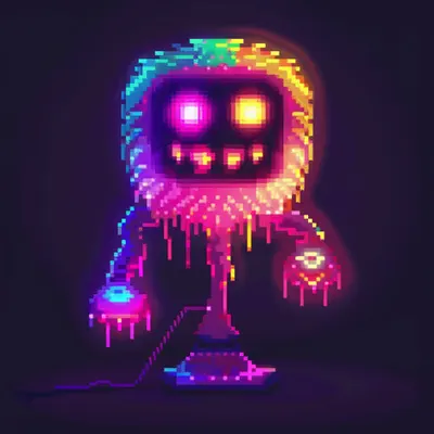 Neon Lamp Monsters on Base #34