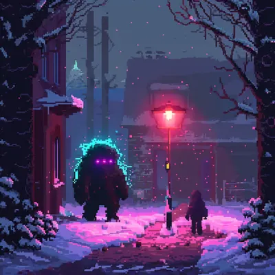Neon Lamp Monsters on Base #35