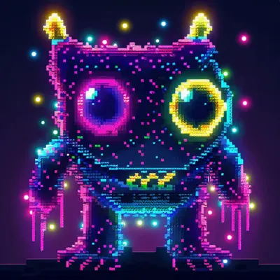 Neon Lamp Monsters on Base #36