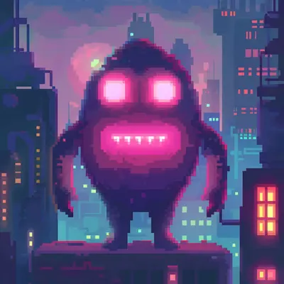Neon Lamp Monsters on Base #37