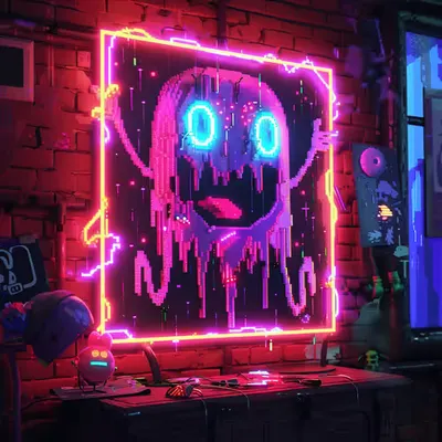 Neon Lamp Monsters on Base #4