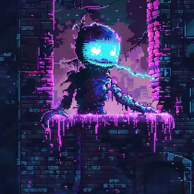 Neon Lamp Monsters on Base #40