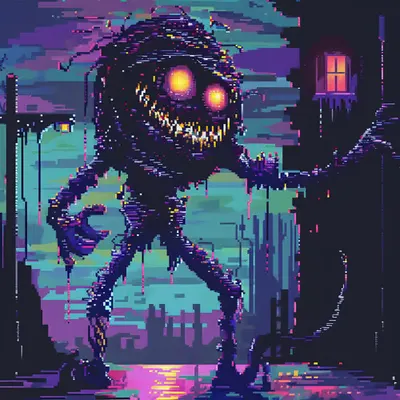Neon Lamp Monsters on Base #42