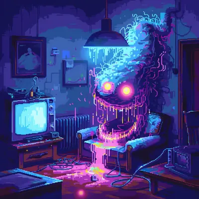 Neon Lamp Monsters on Base #44