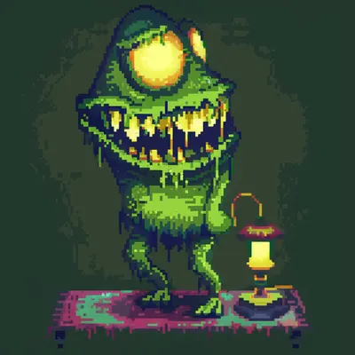 Neon Lamp Monsters on Base #45