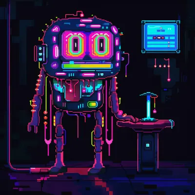 Neon Lamp Monsters on Base #8