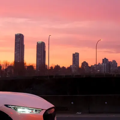 From the passenger seat