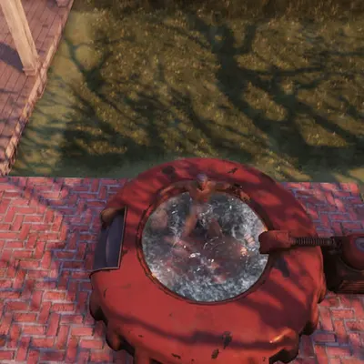 Bottlecap on brick pavers