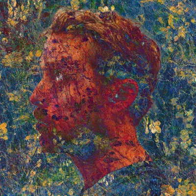 self portrait in the garden of the Muse