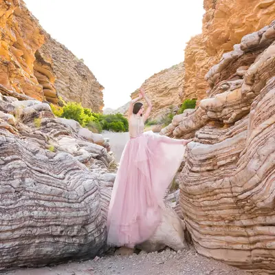 Blushing Beauty: A Woman in Pink