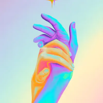 her hand in mine, like heaven meets the sky