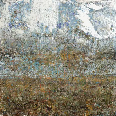 Aerial View of Snow on the Beach 