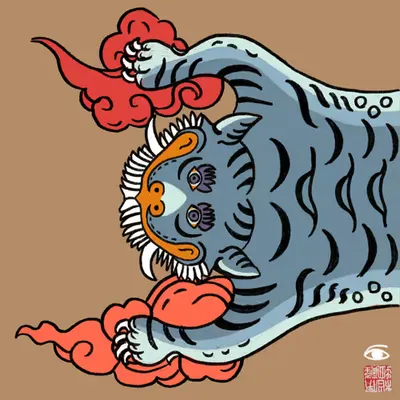 FlyingTibetanTigerCarpetFront